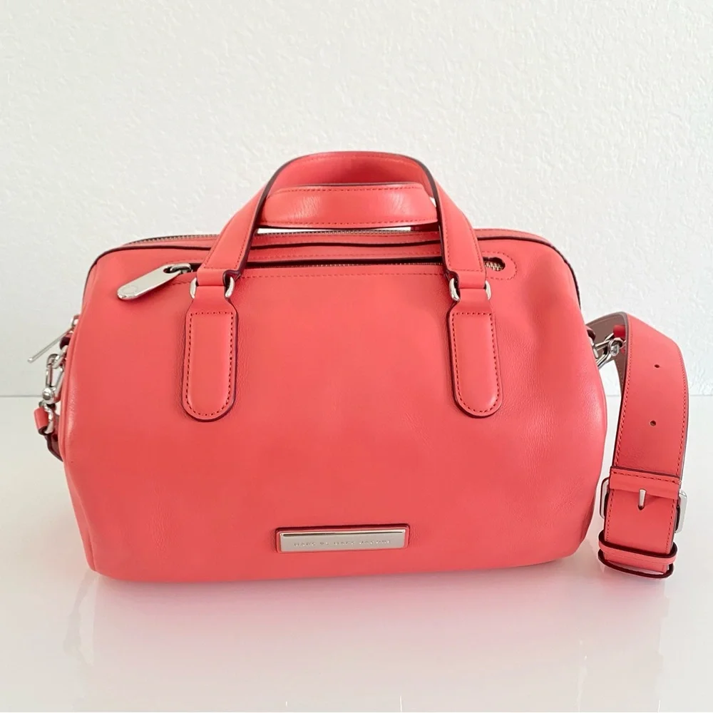 Chic Coral Leather 2 way bag